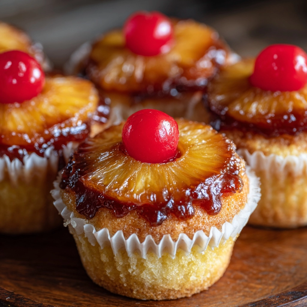 Pineapple Upside-Down Cupcakes Recipe - Recipe Image