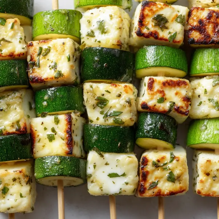 Garlic Butter Zucchini Skewers Recipe
