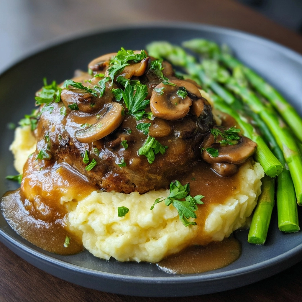 Salisbury Steak with Mushroom Gravy Recipe - Recipe Image