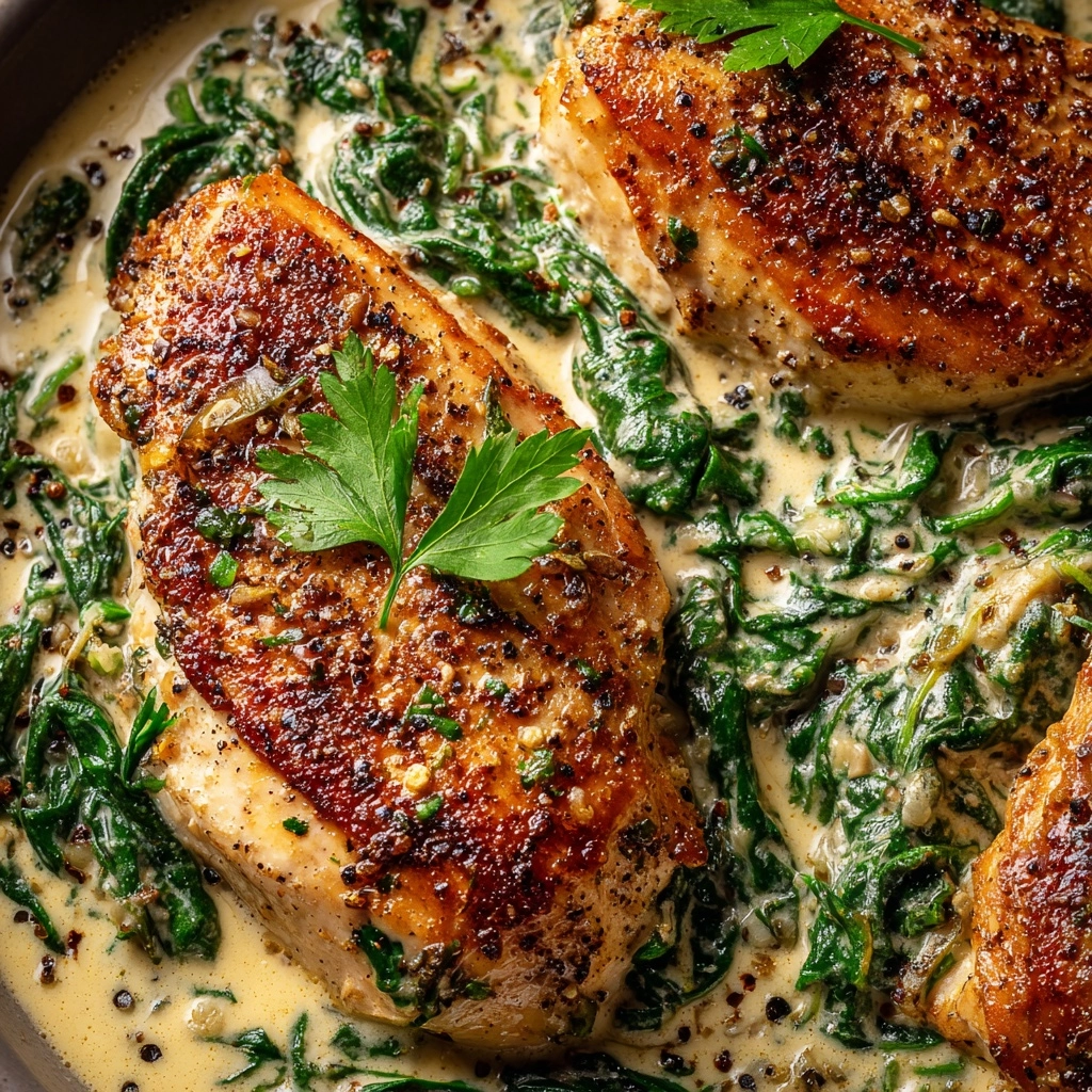 Creamy Chicken with Spinach Dinner Recipe - Recipe Image
