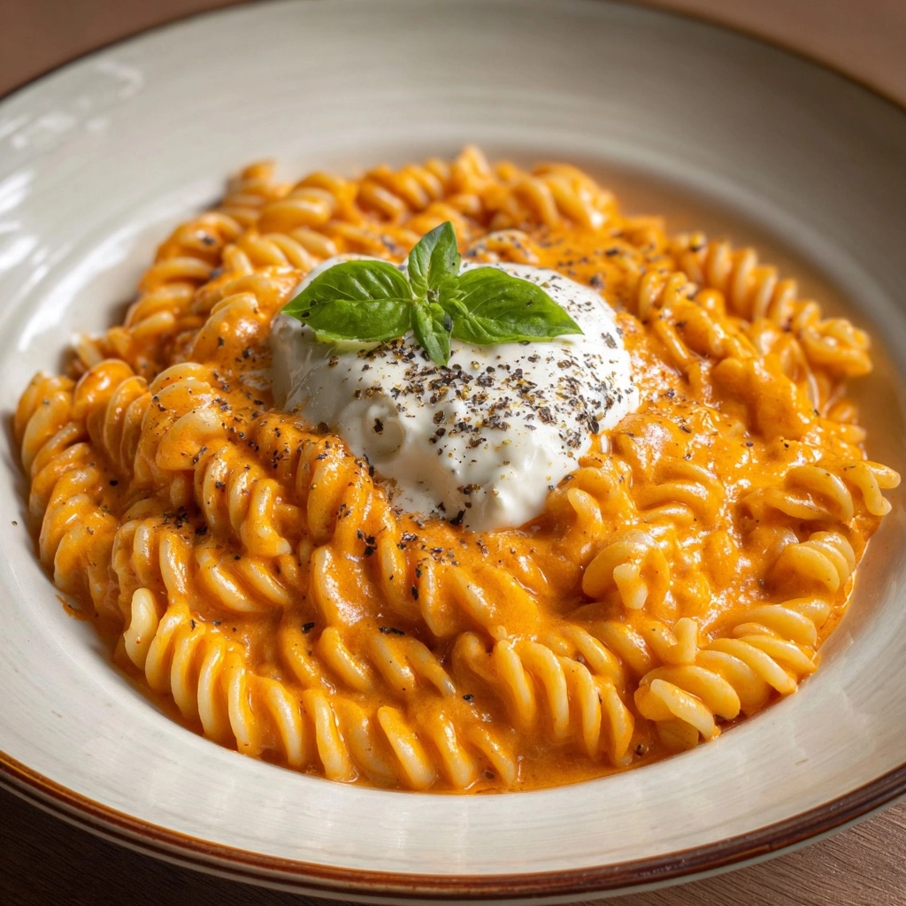 Creamy Romesco Pasta with Rich Roasted Pepper Sauce Recipe - Recipe Image