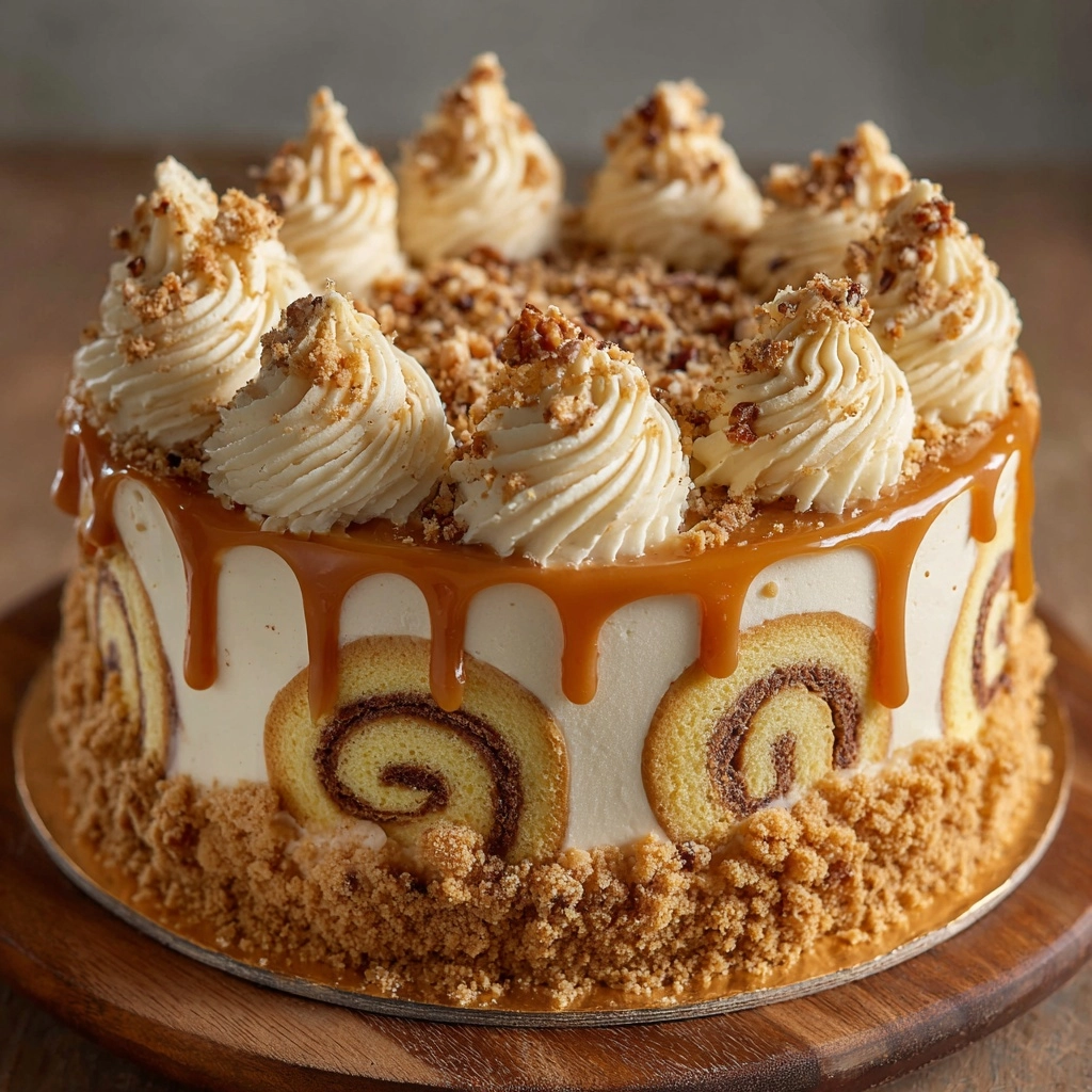 Coffee Cake Roll with Stabilized KahlĂșa Whipped Cream Recipe - Recipe Image