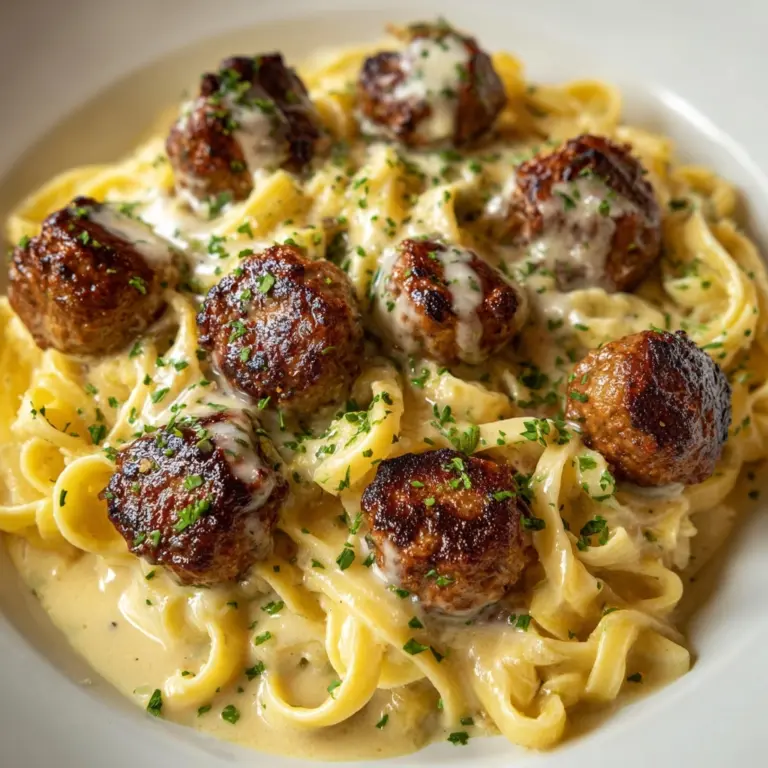 Garlic Butter Meatballs & Parmesan Linguine Dream Recipe