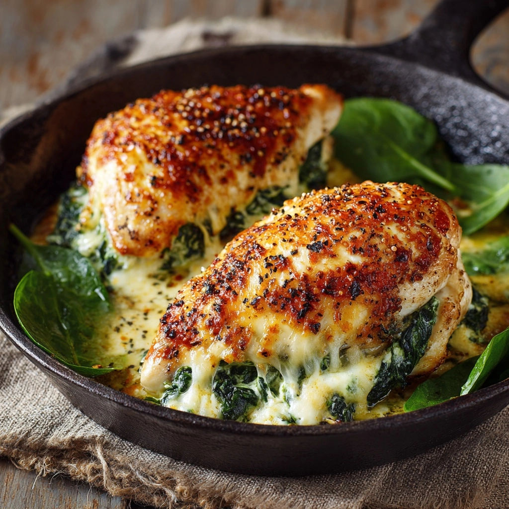 Spinach and Cheese Stuffed Chicken Breast Recipe - Recipe Image