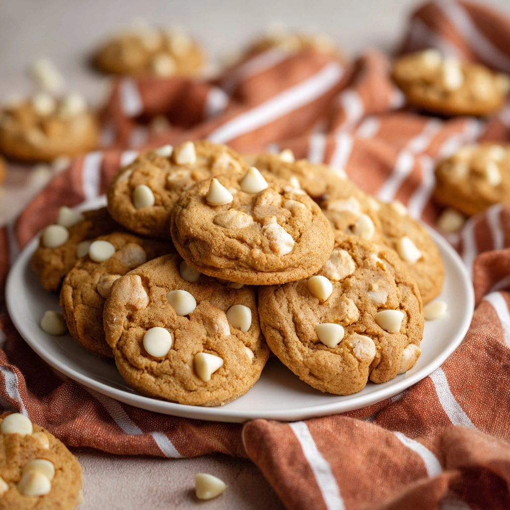Pumpkin White Chocolate Chip Cookies Recipe - Recipe Image