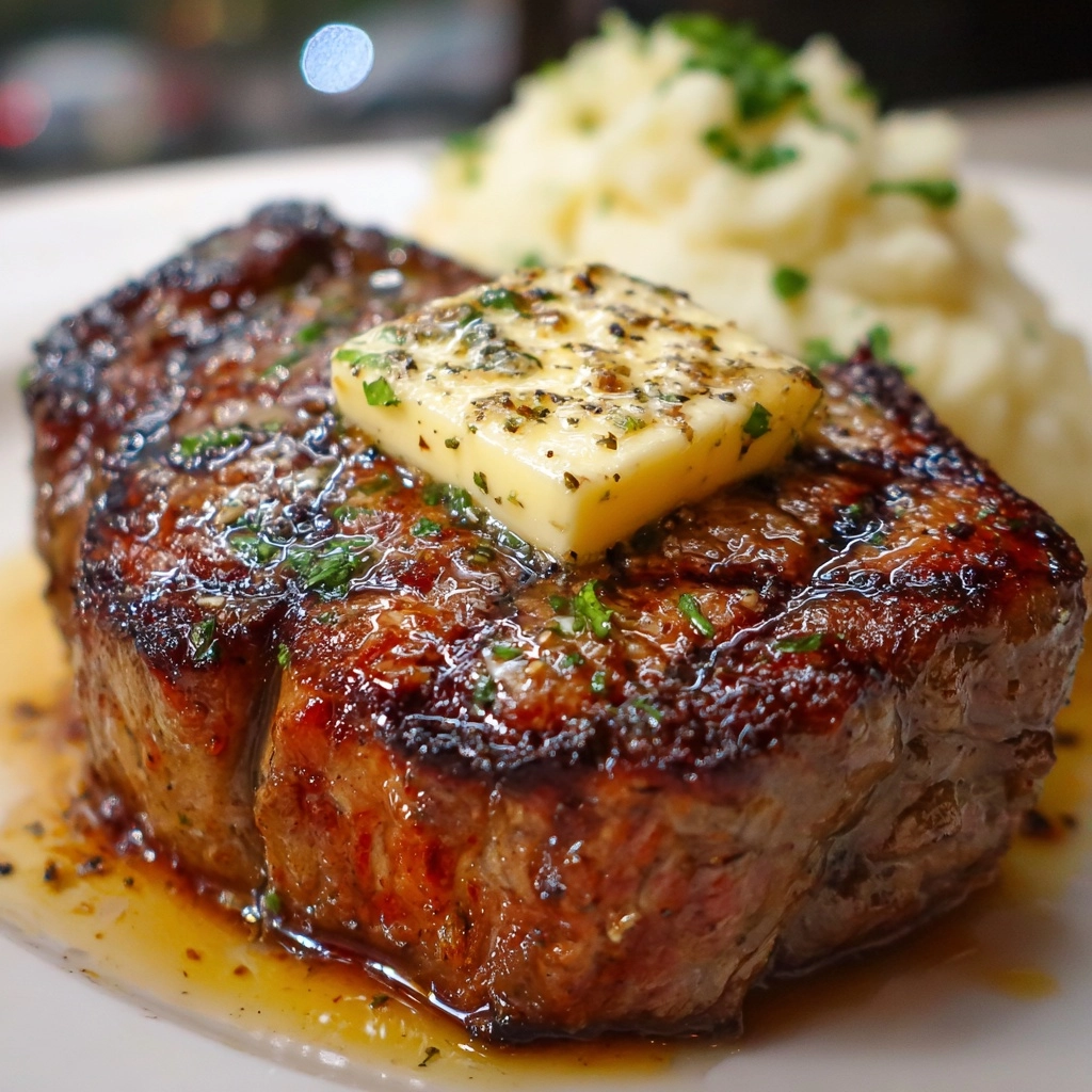 Marinated Air Fryer Ribeye Steak Recipe - Recipe Image