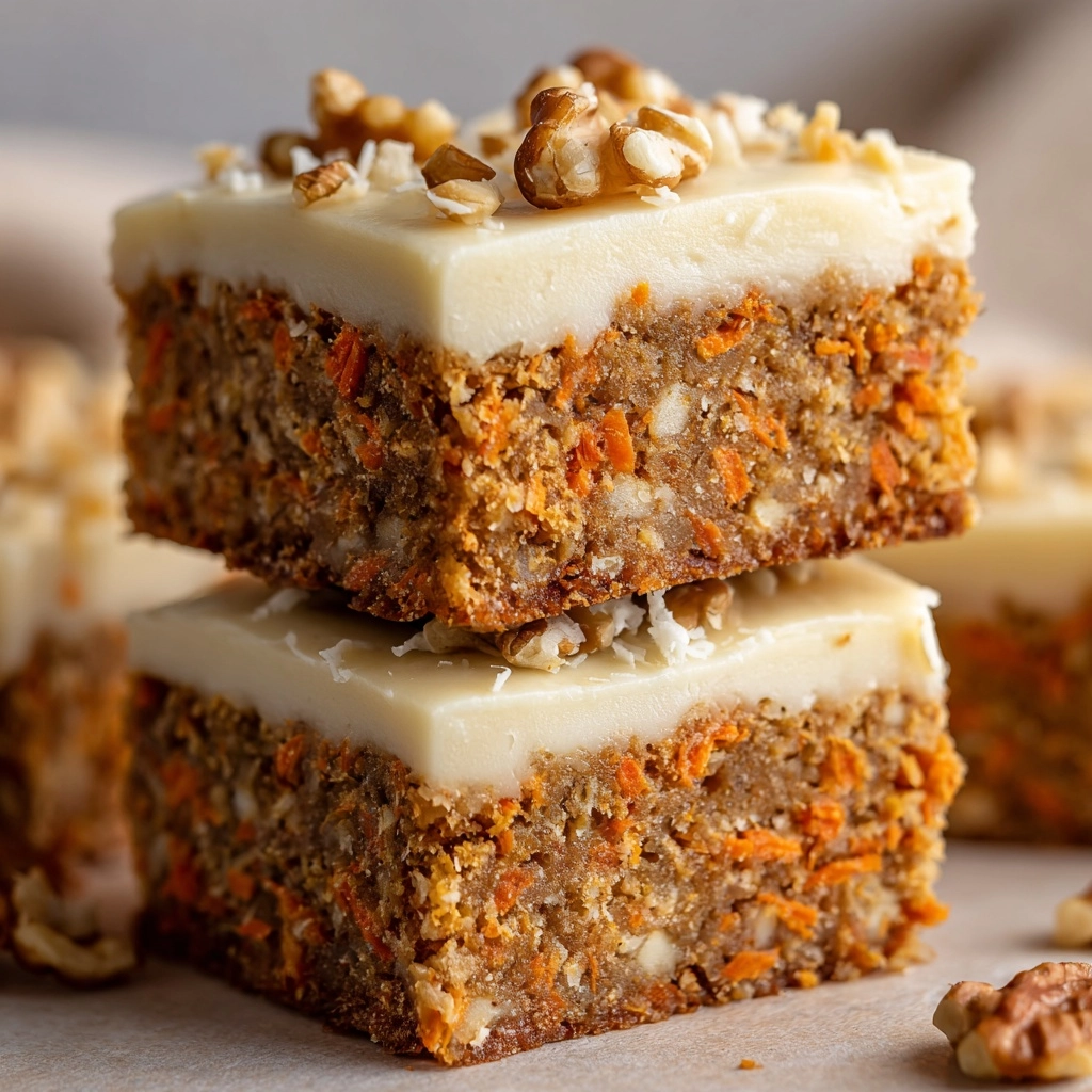 Healthy No-Bake Carrot Cake Breakfast Bars Recipe - Recipe Image
