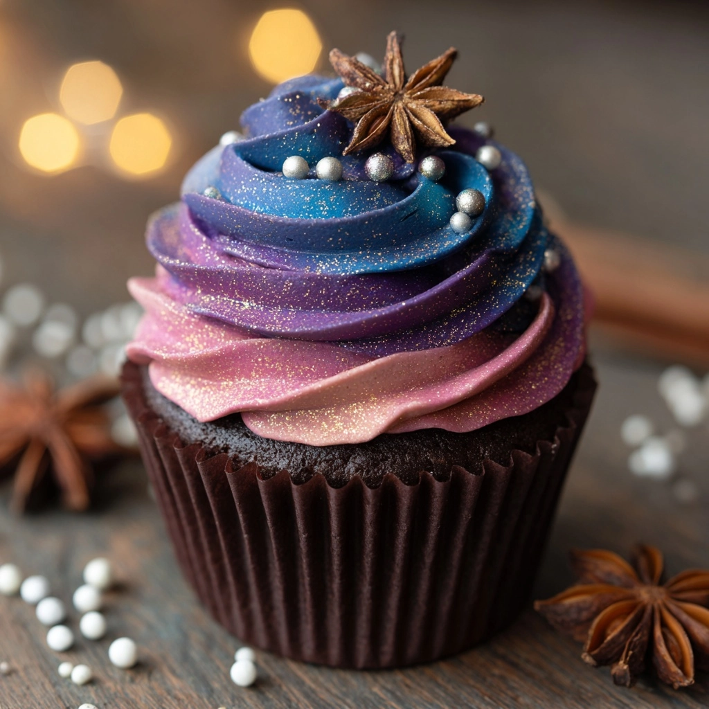 Milky Way Galaxy Cupcakes Recipe - Recipe Image