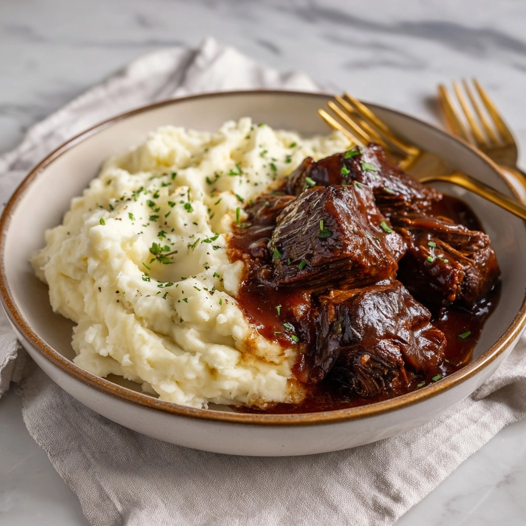 Asian-Inspired Creamy Braised Short Ribs Recipe - Recipe Image