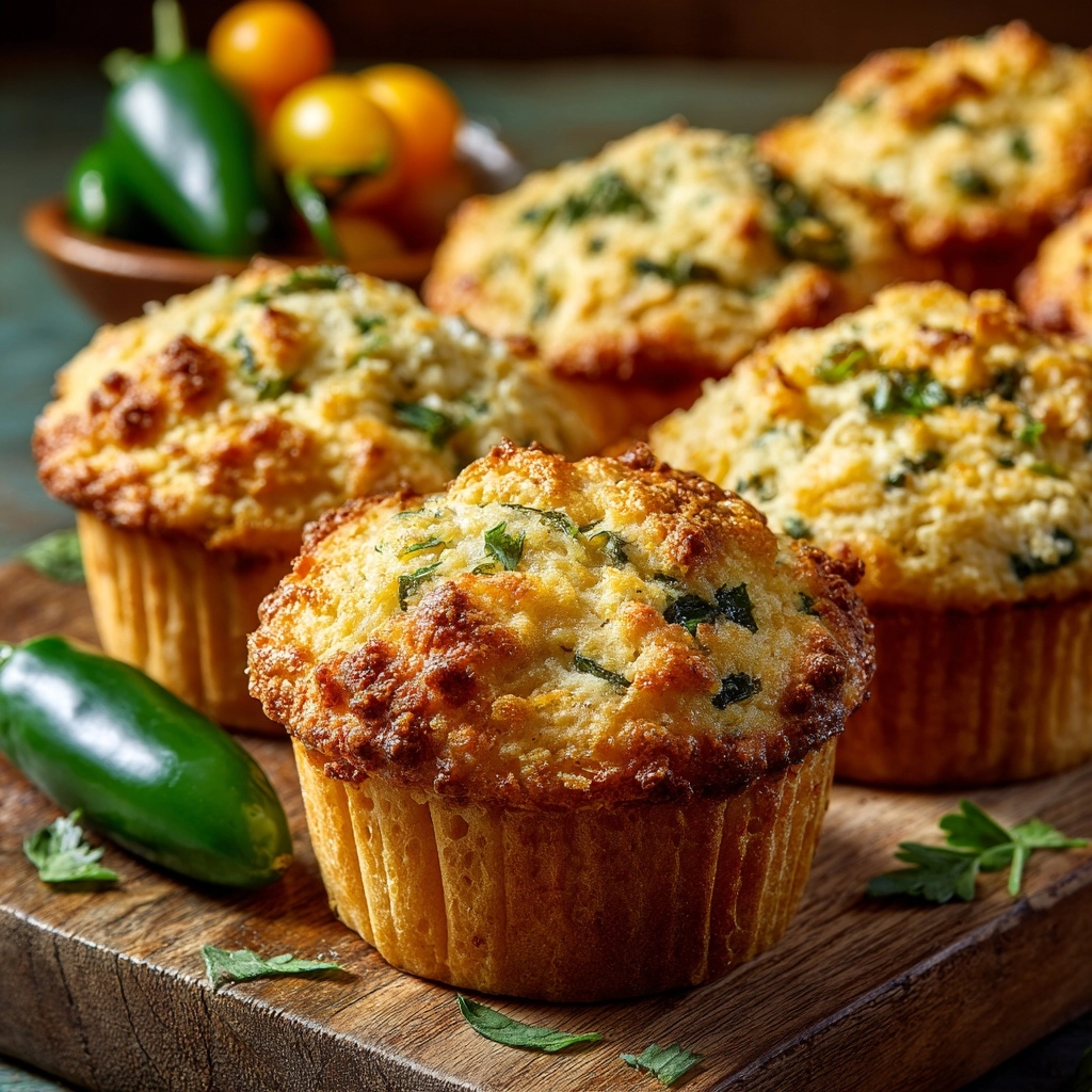 Jalapeño Cornbread Muffins with Cream Cheese Filling Recipe - Recipe Image