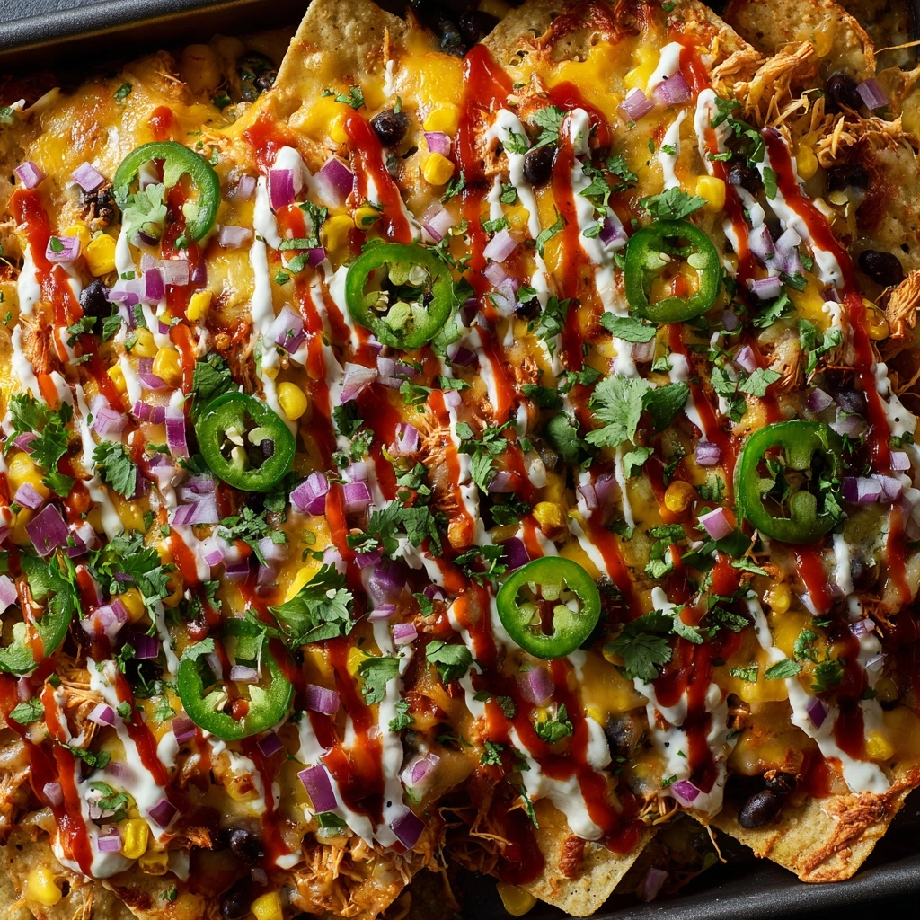 BBQ Chicken Nachos Recipe - Recipe Image