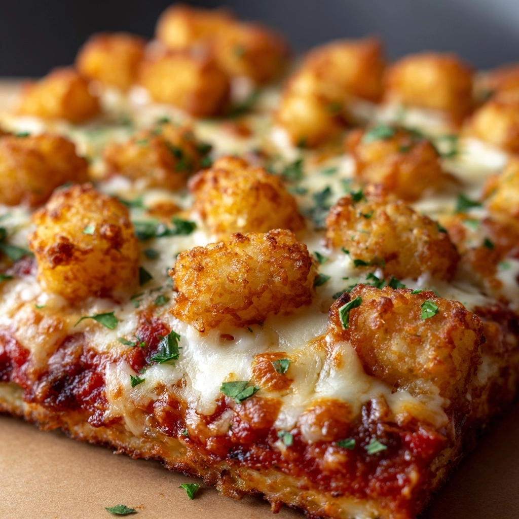 Tater Tot Pizza Recipe - Recipe Image