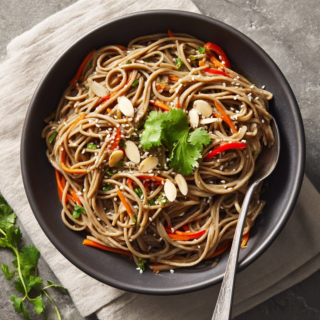 Spicy Peanut Soba Noodle Salad Recipe - Recipe Image