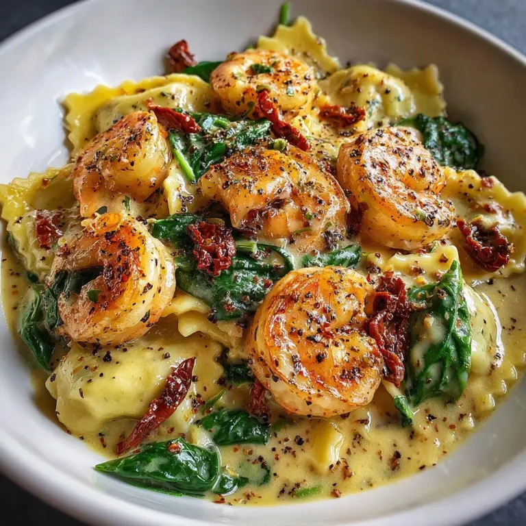 Creamy Sun-Dried Tomato Shrimp with Spinach Pasta Recipe
