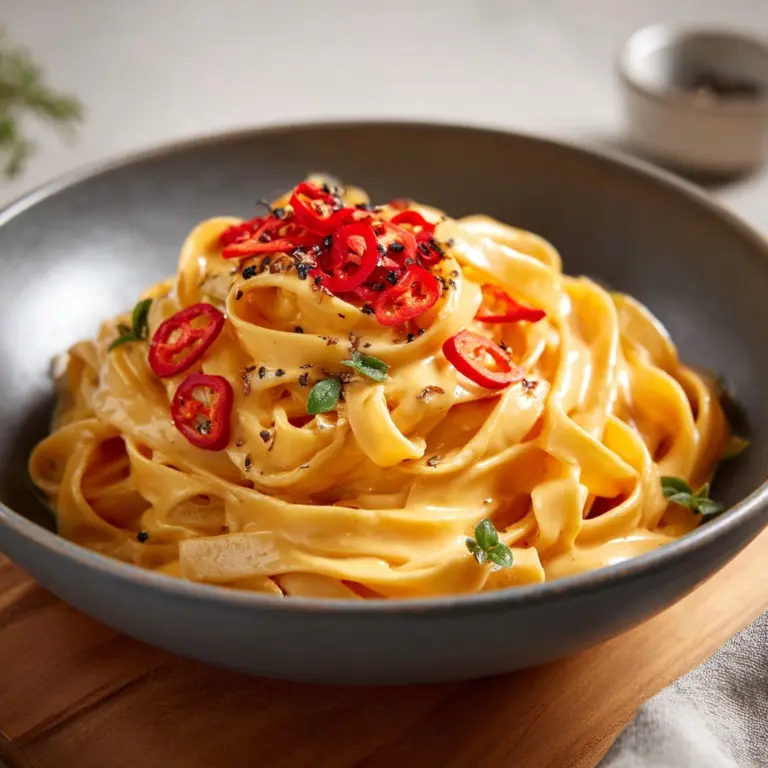 One-Pot Spicy Gochujang Alfredo Pasta Recipe
