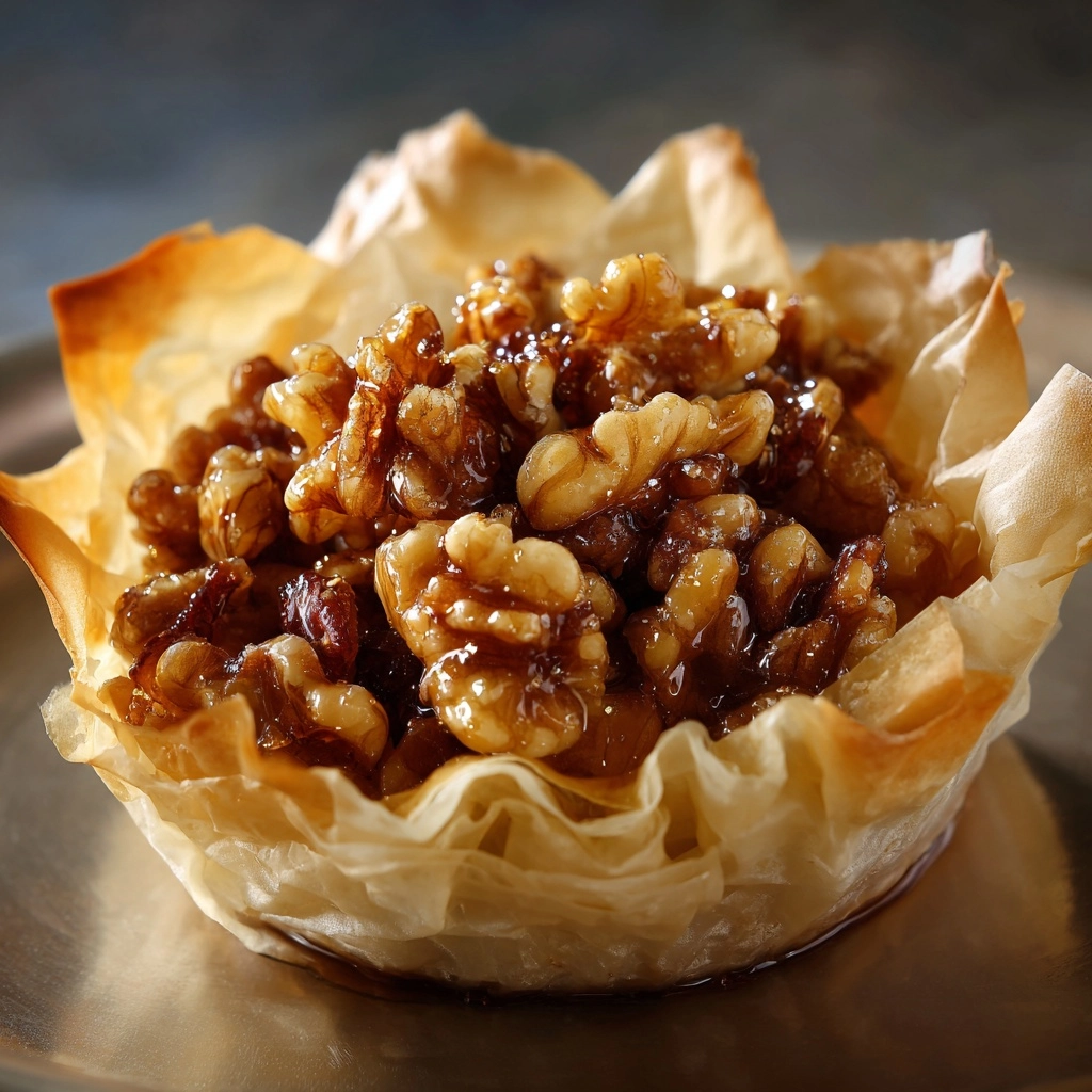 Pecan Caramel Baklava Cups Recipe - Recipe Image
