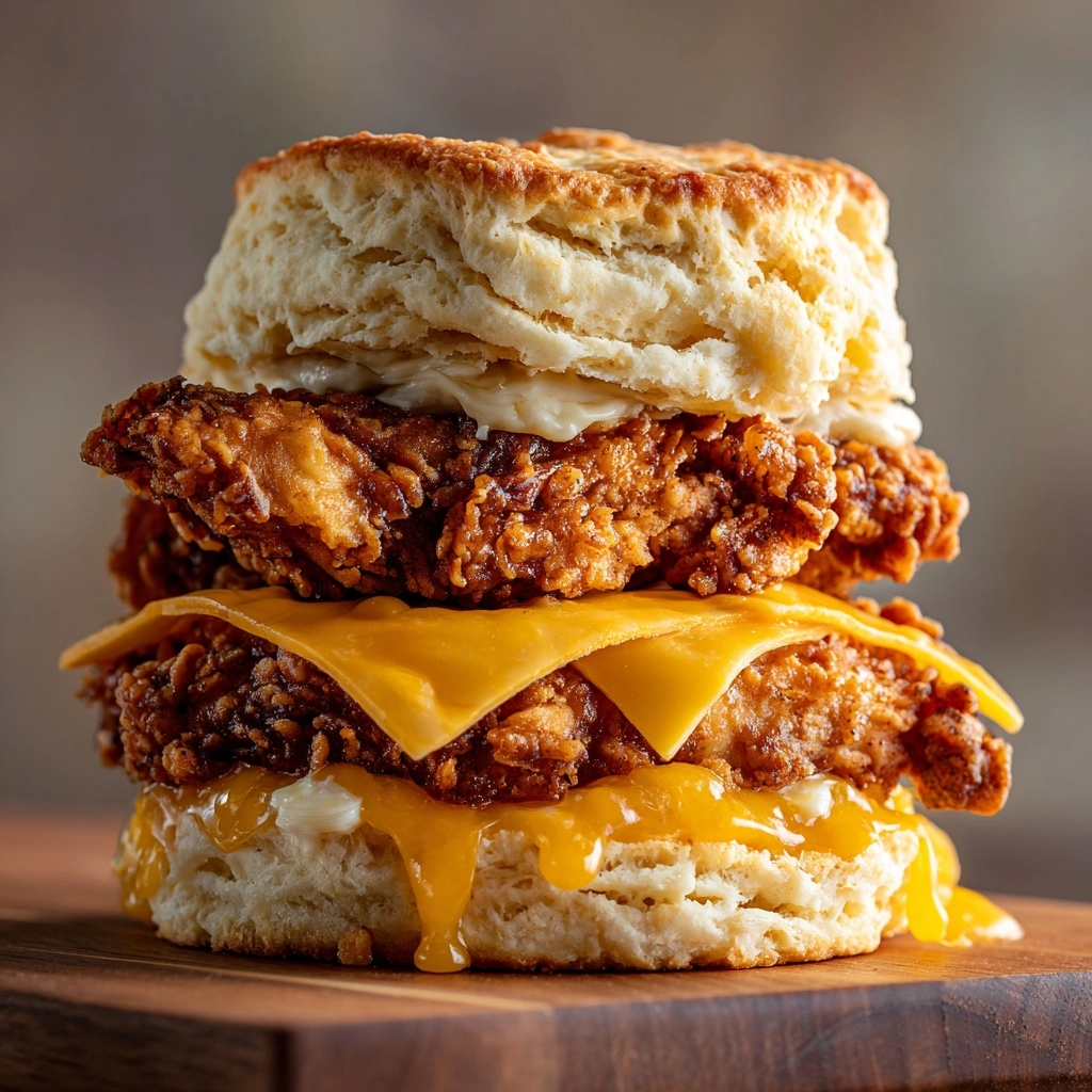 Buttermilk Biscuit Fried Chicken Sandwich Recipe - Recipe Image