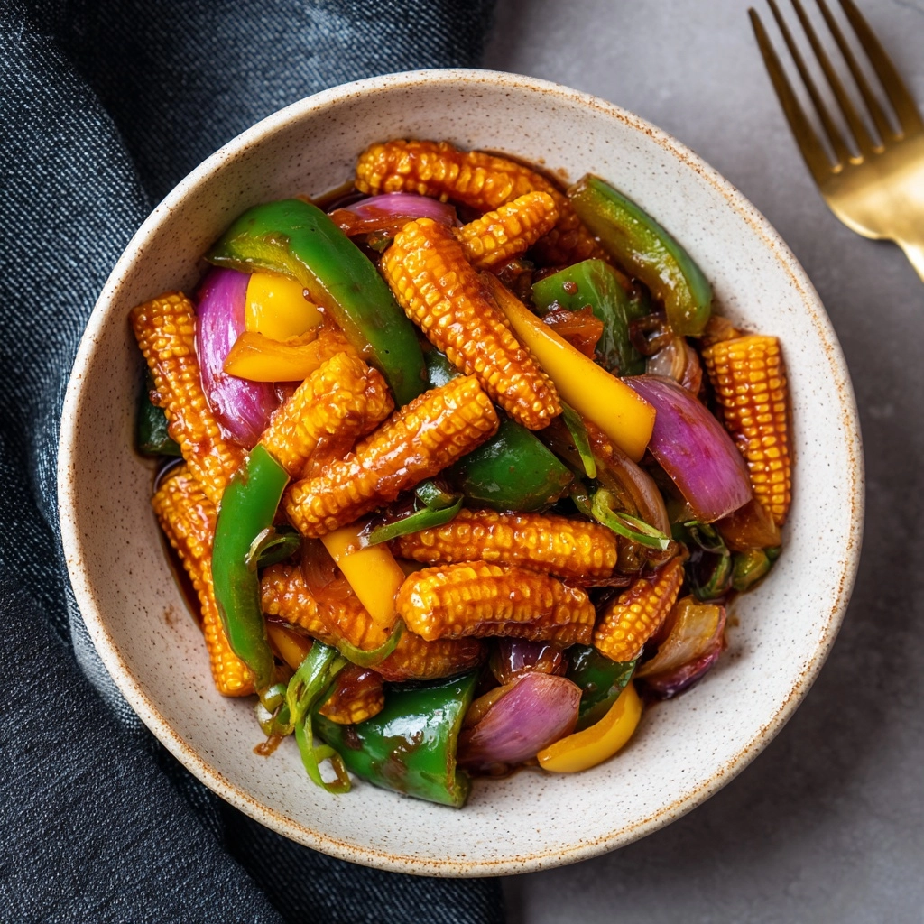 Crispy Chilli Babycorn Recipe - Recipe Image