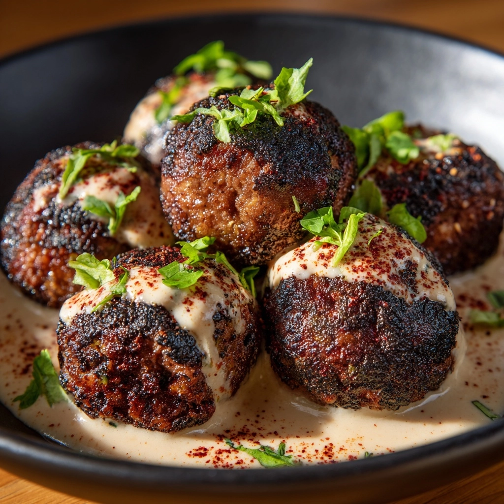 Korean BBQ Meatballs with Spicy Mayo Dip Recipe - Recipe Image