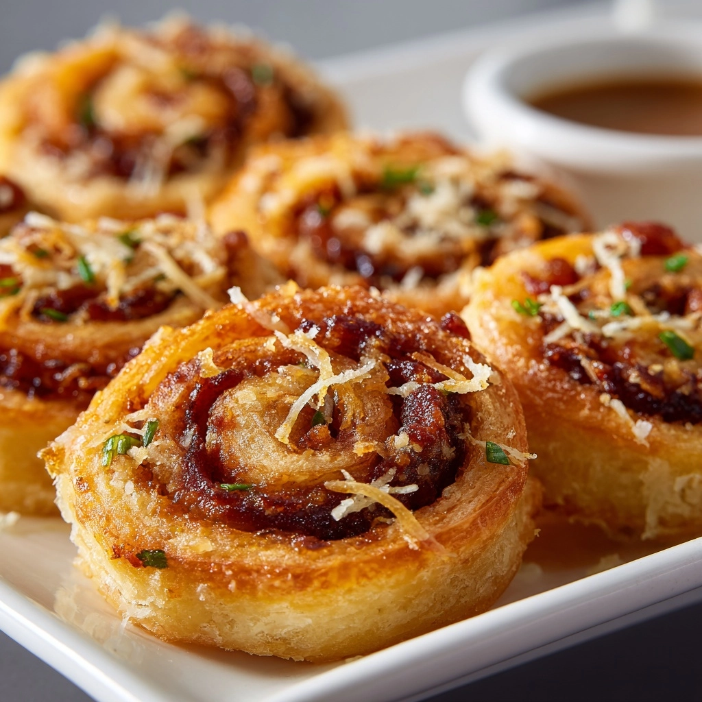 French Dip Roast Beef Pinwheels Recipe - Recipe Image