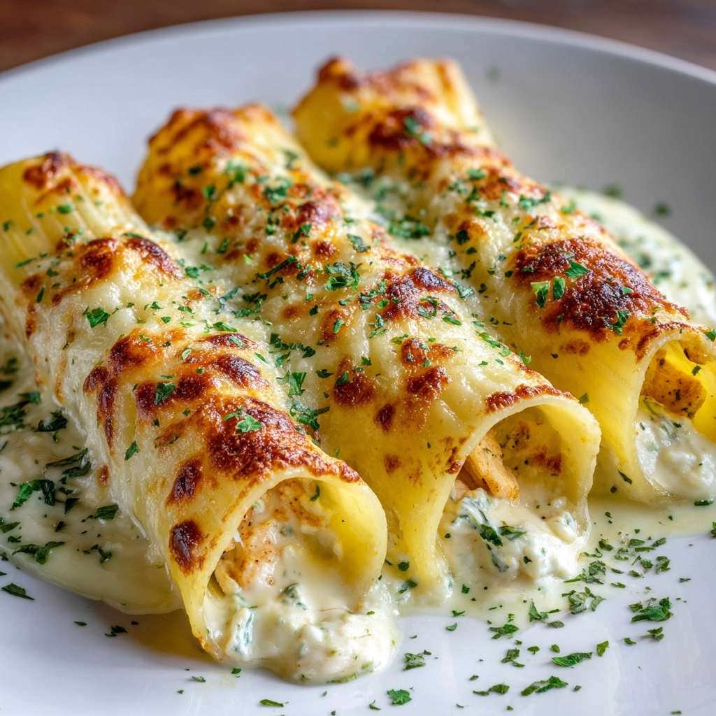 Chicken Alfredo Lasagna Rolls Recipe - Recipe Image