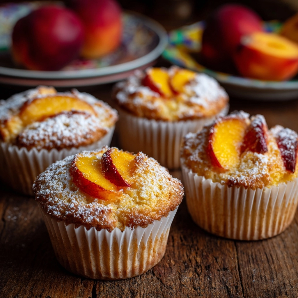 Peach Financiers: Elegant French Almond Cakes Recipe - Recipe Image