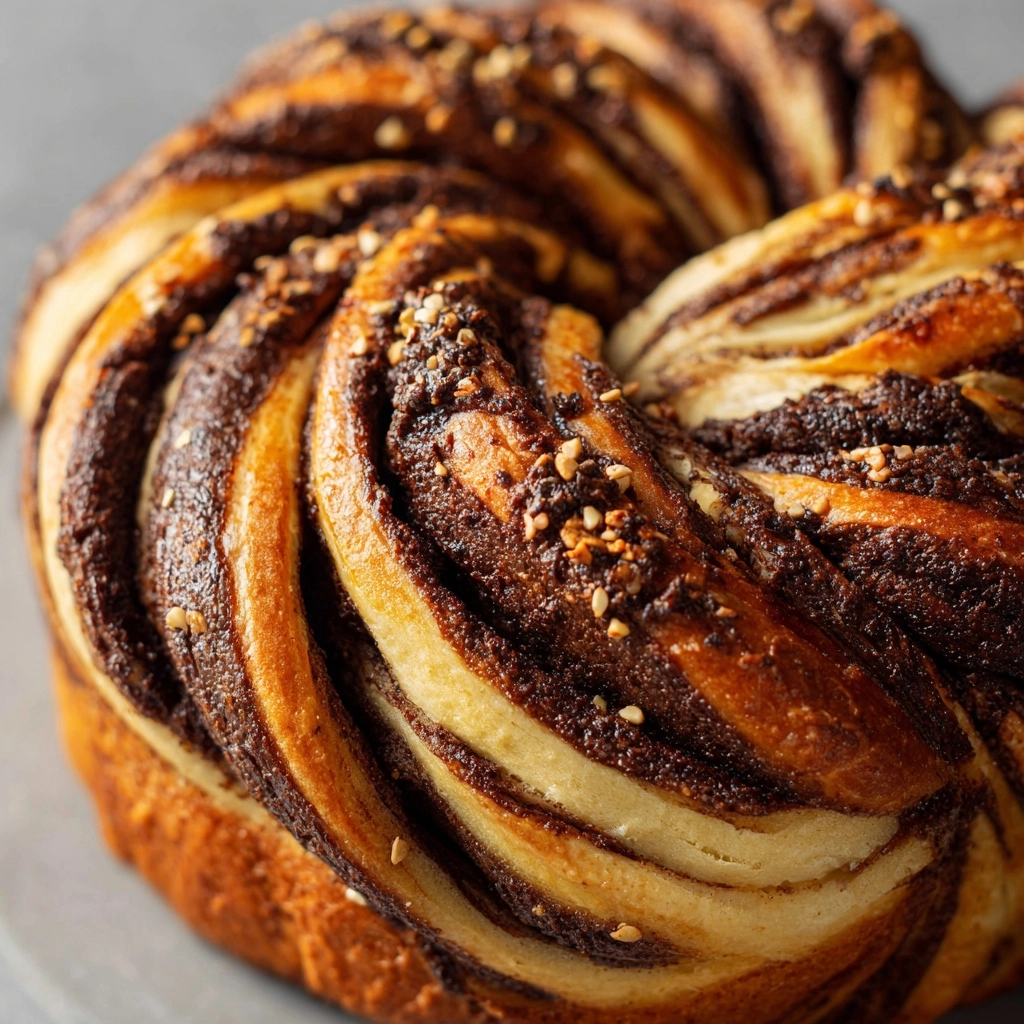 Swirled Chocolate Challah Bread Recipe - Recipe Image