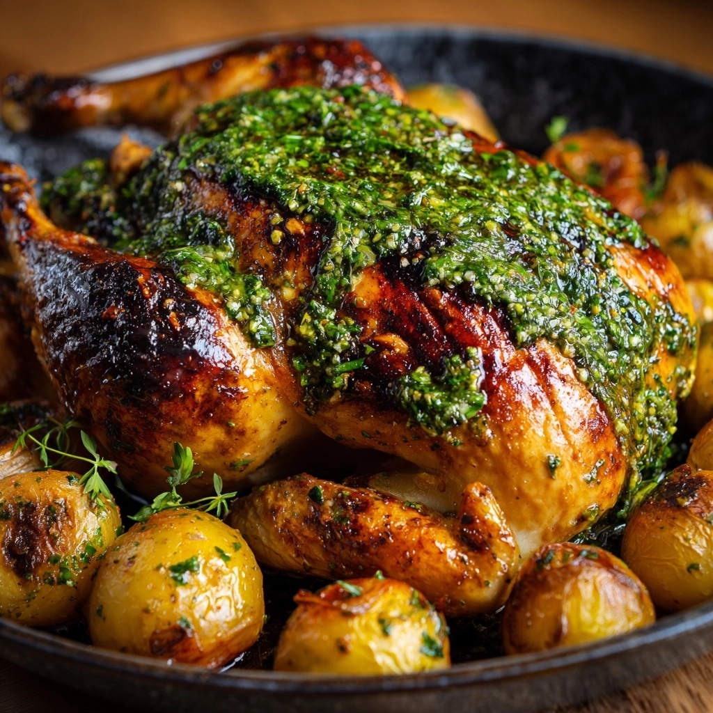 Red Chimichurri Whole Roasted Chicken Recipe - Recipe Image