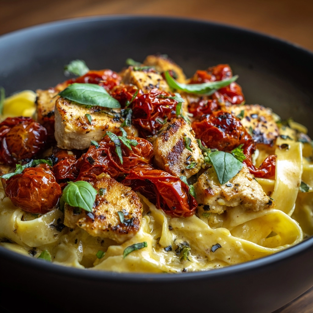 Tuscan Chicken Pasta Recipe - Recipe Image