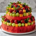 Fresh Fruit Watermelon Cake Recipe