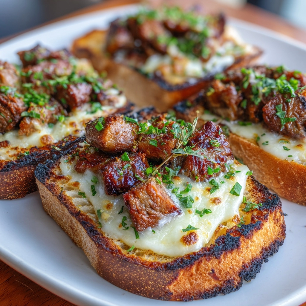Steak Garlic Bread Recipe - Recipe Image