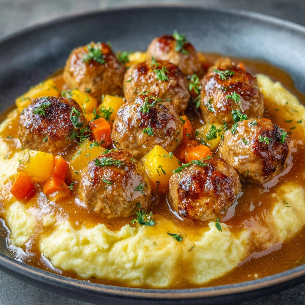Easy Frozen Meatball Pot Roast Recipe - Recipe Image