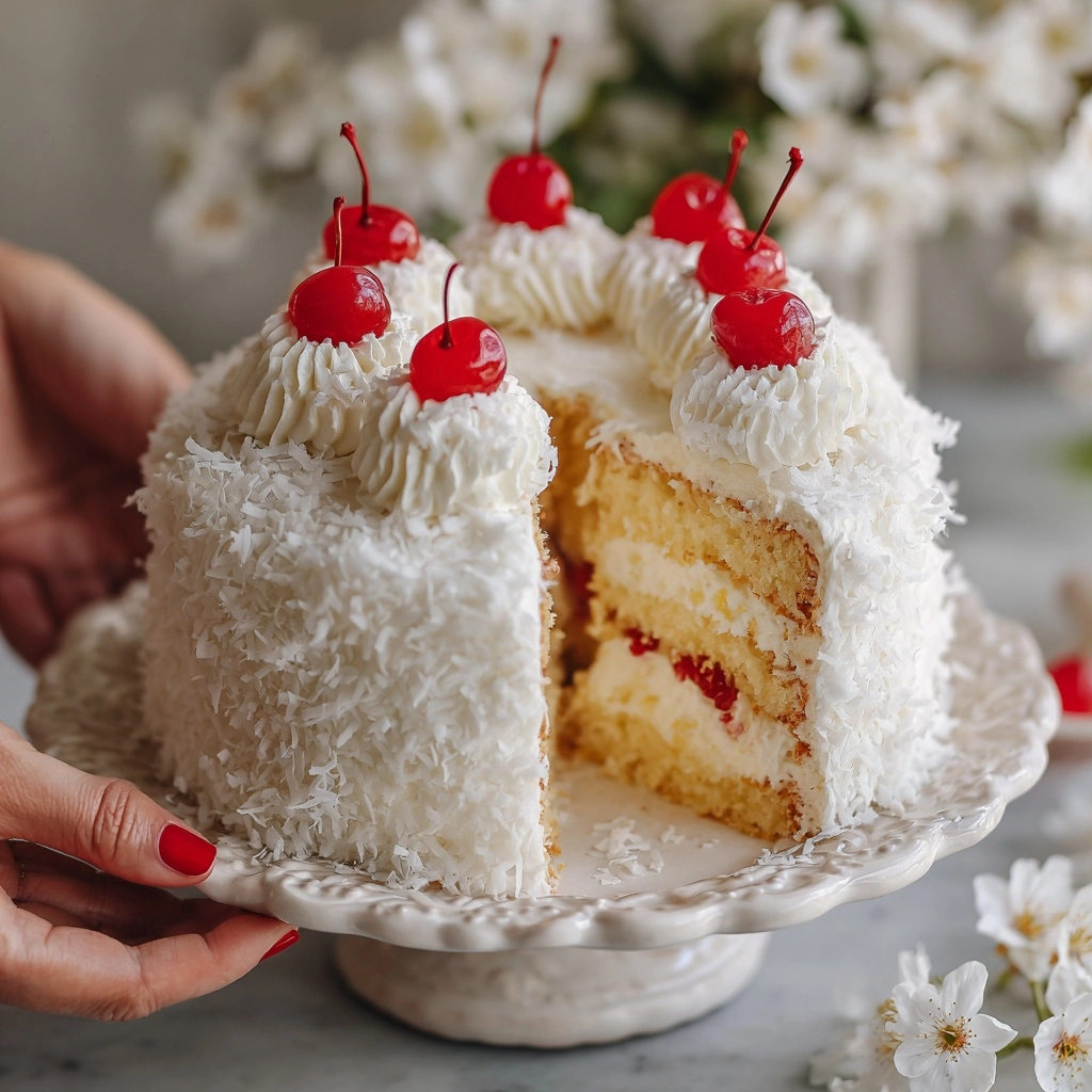Old-Fashioned Snowball Cake Recipe - Recipe Image
