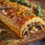 Mushroom Strudel with Leeks and Parmesan Cheese Recipe