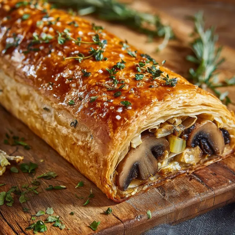 Mushroom Strudel with Leeks and Parmesan Cheese Recipe