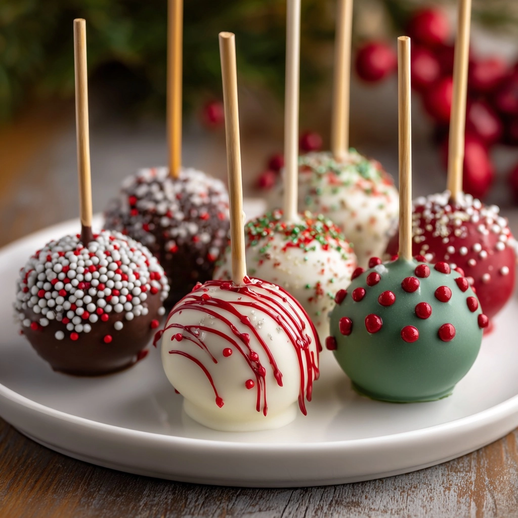 Christmas Cake Pops Recipe - Recipe Image