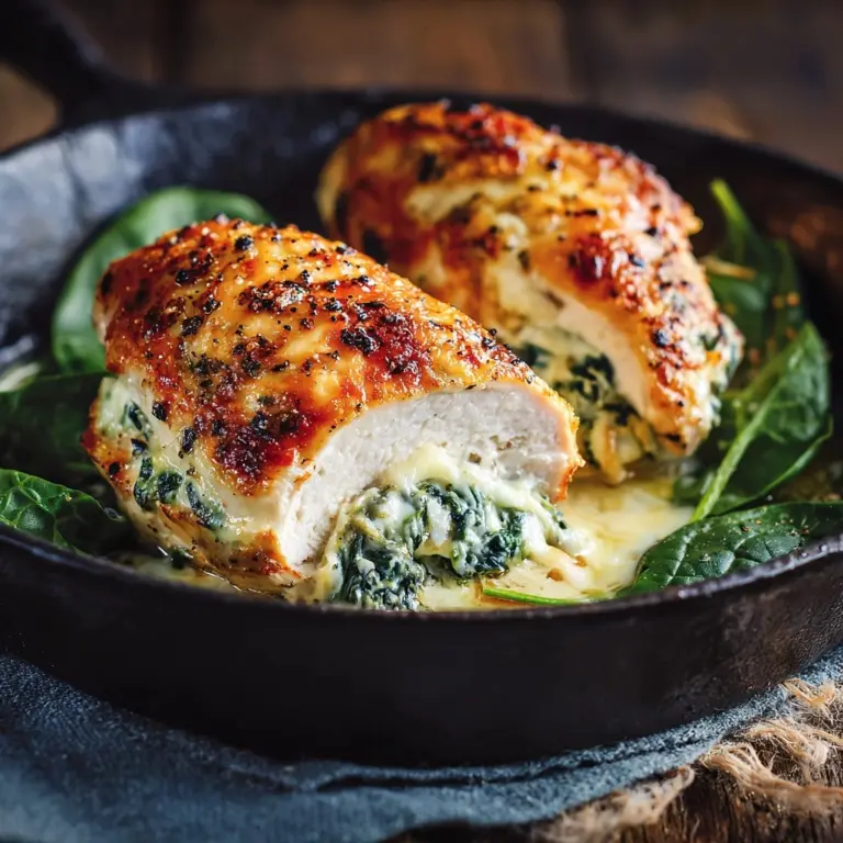 Spinach and Cheese Stuffed Chicken Breast Recipe