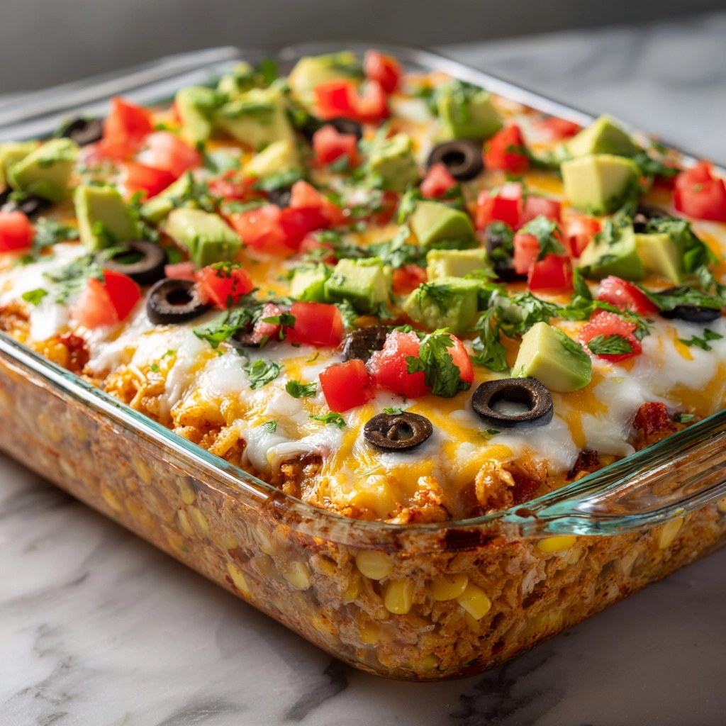 Chicken Burrito Casserole Recipe - Recipe Image