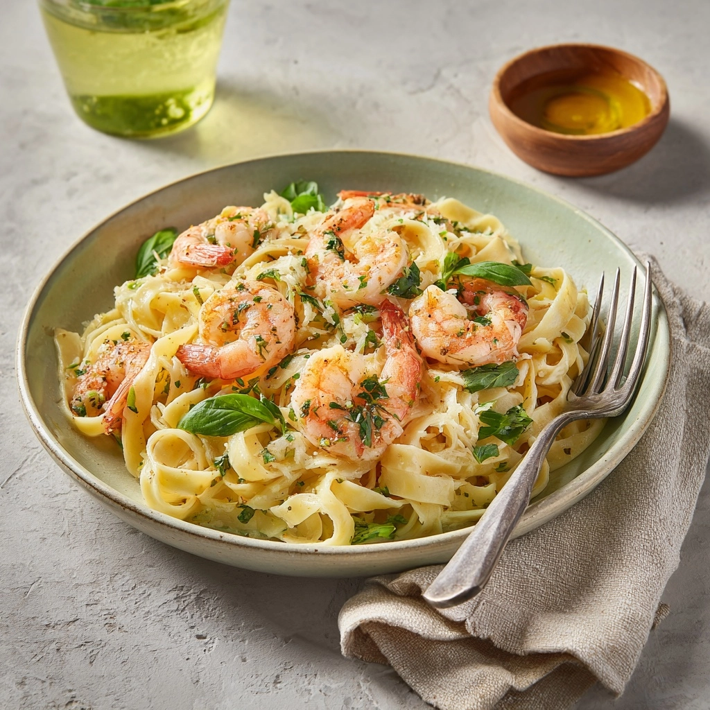 Shrimp Scampi with Whole Wheat Pasta Recipe - Recipe Image