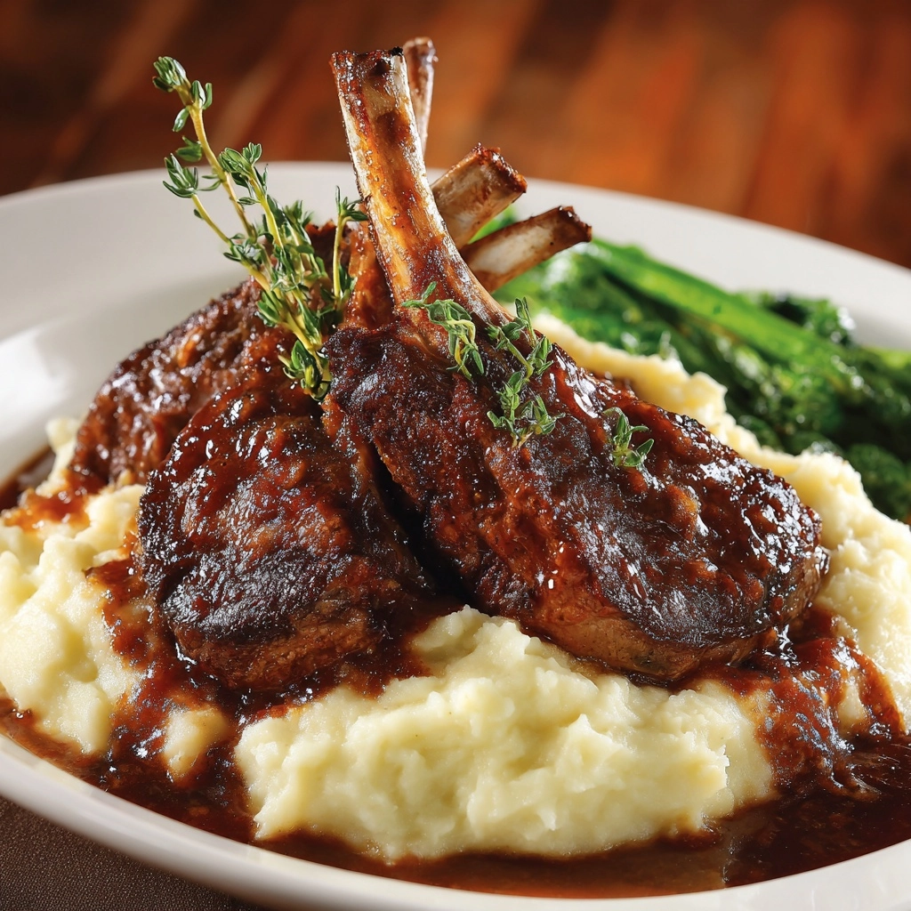 Lamb Shank with Creamy Mashed Potatoes Recipe - Recipe Image