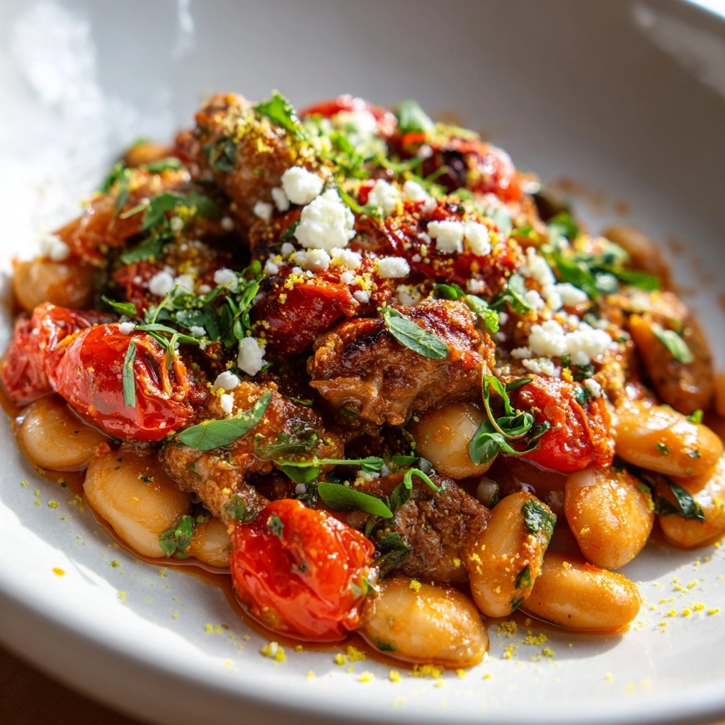 Greek Sausage and Beans Recipe - Recipe Image
