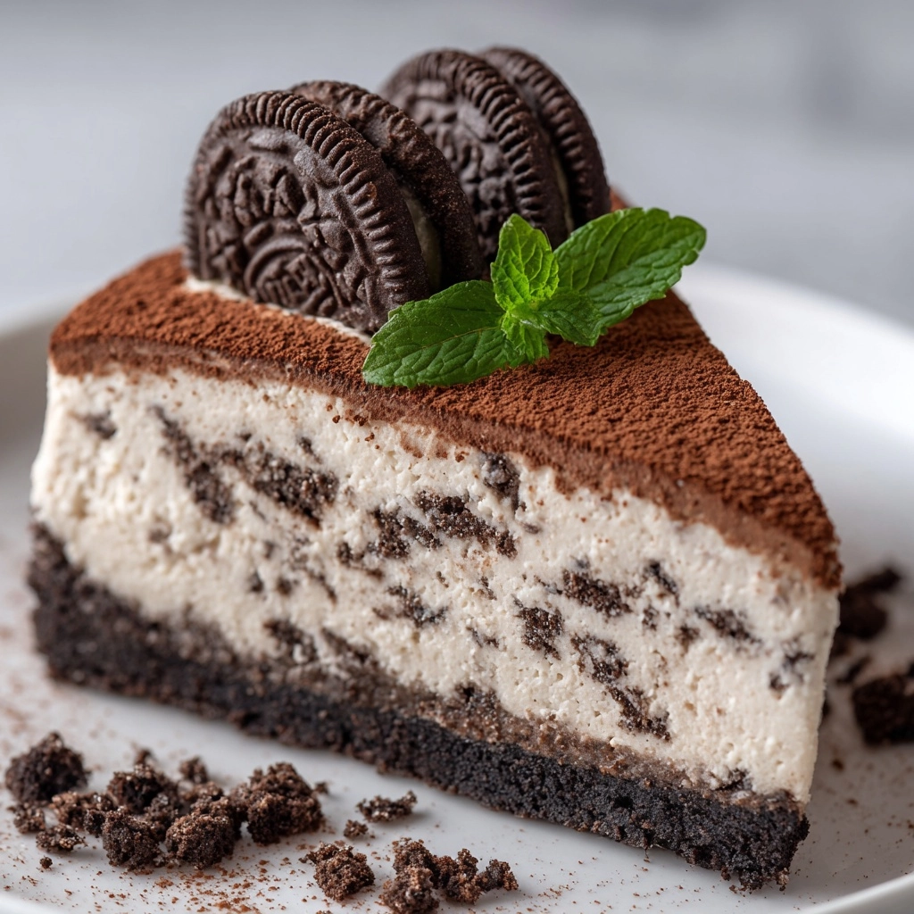 No-Bake Cookies and Cream Cheesecake Recipe - Recipe Image