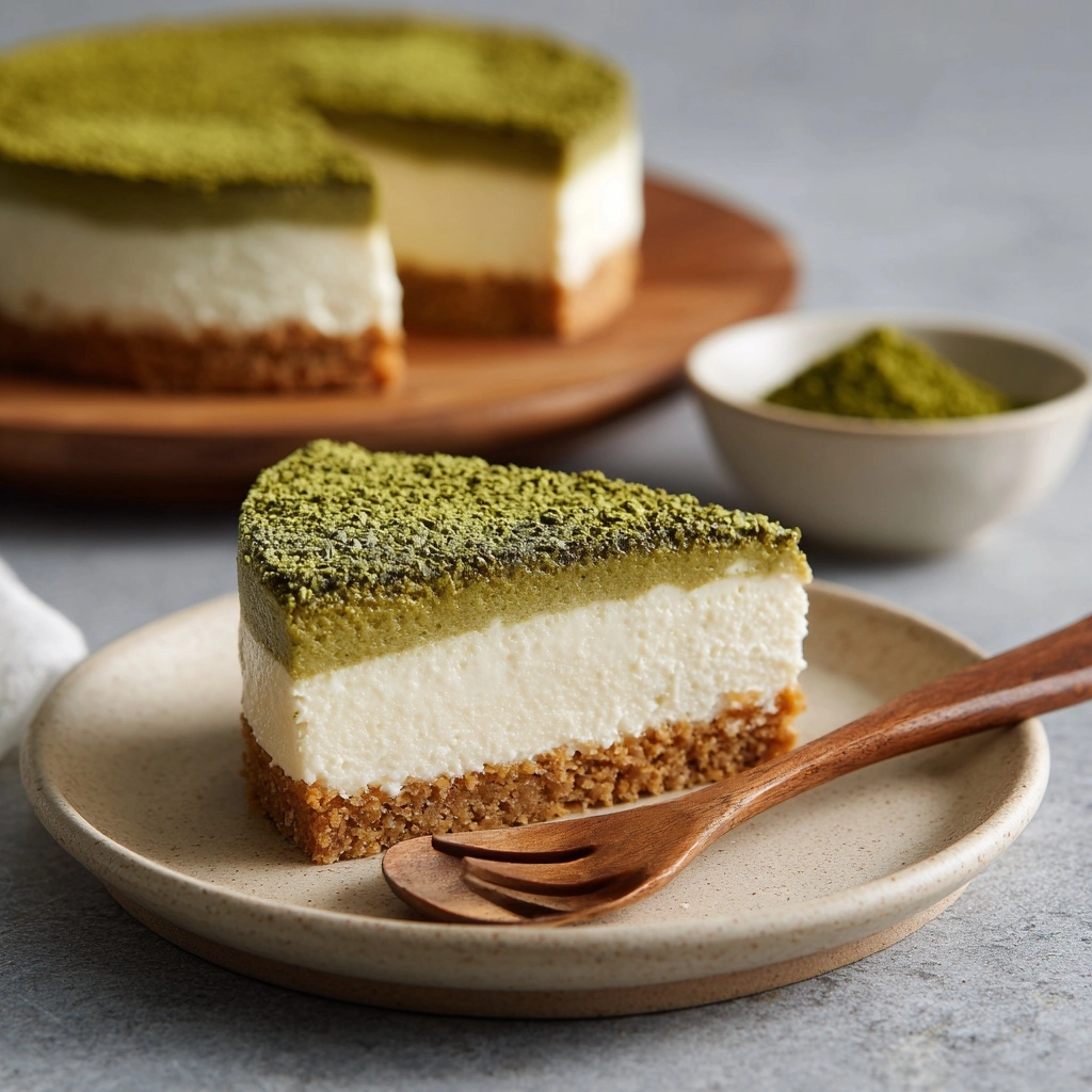 Matcha Green Tea Cheesecake Recipe - Recipe Image