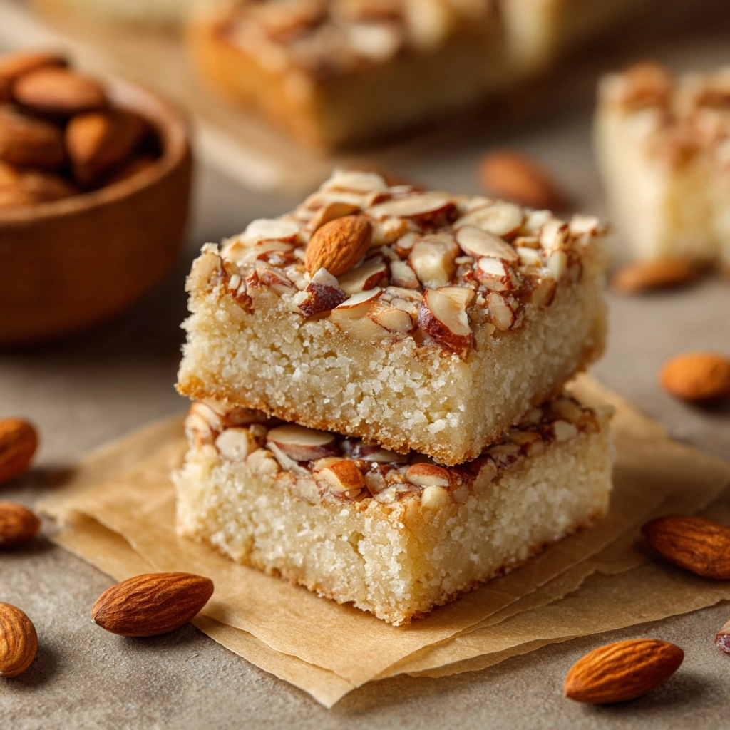 Vegan Almond Croissant Cookie Bars Recipe - Recipe Image