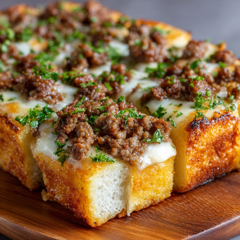 Easy Garlic Philly Cheesesteak Bread Recipe - Recipe Image