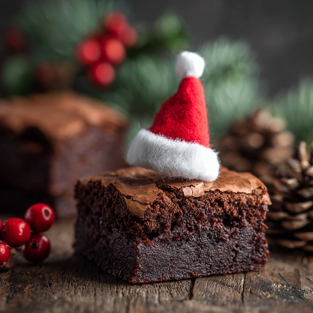 Santa Hat Brownies Recipe - Recipe Image