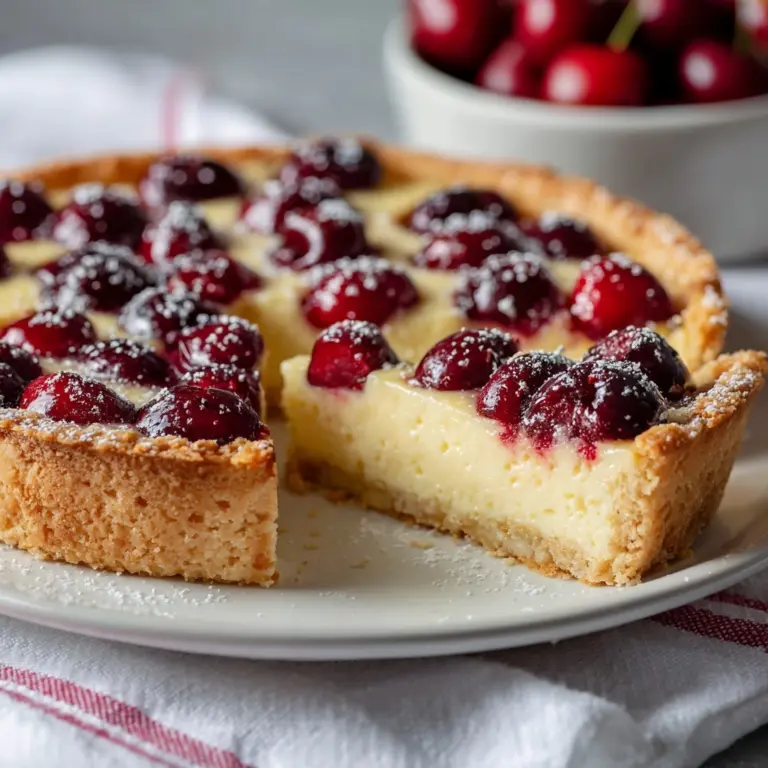 German Cherry Cake – Cherry Custard Pie Recipe