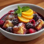Wild Berry Bread Pudding with Orange Sauce Recipe