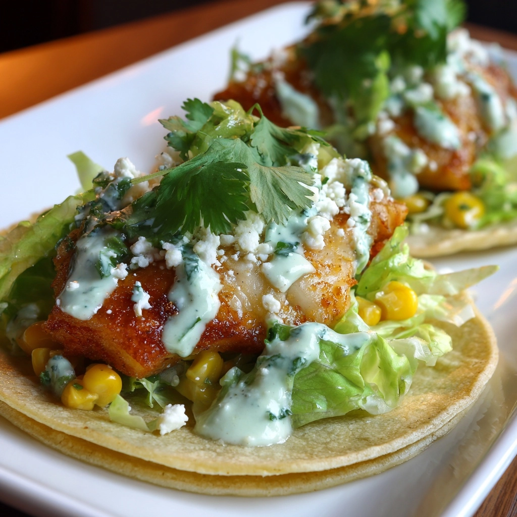 Fried Chicken Street Corn Tacos Recipe - Recipe Image