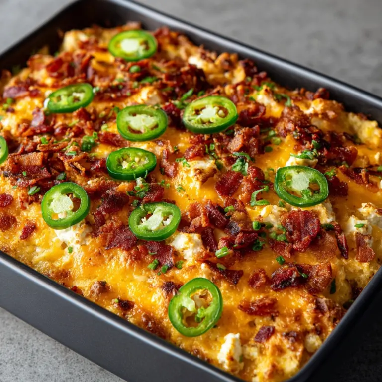 Cauliflower Jalapeño Popper Casserole Recipe